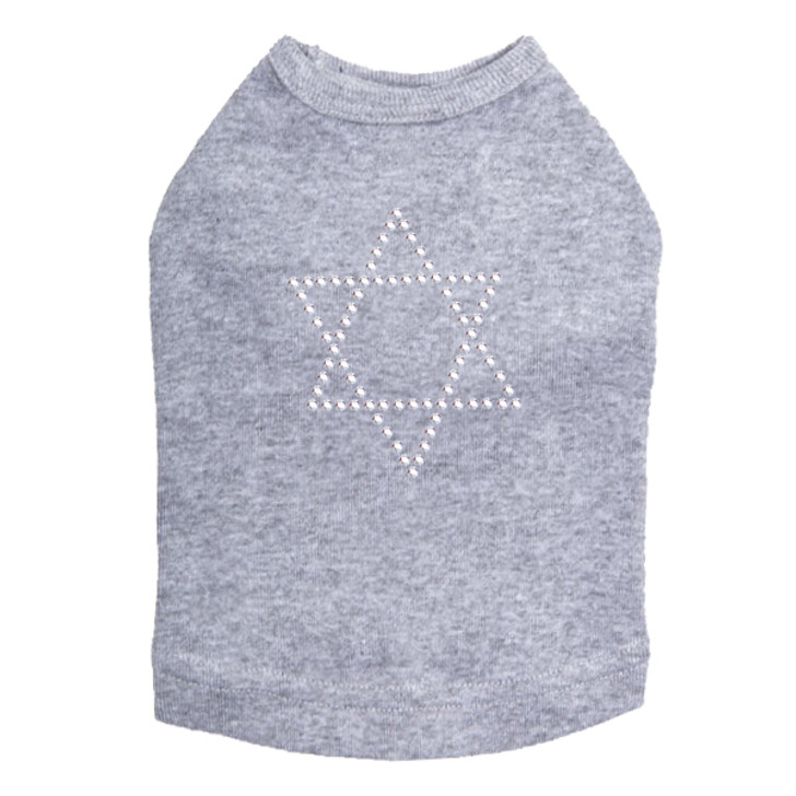 Star of David (Silver Studs) Dog Tank