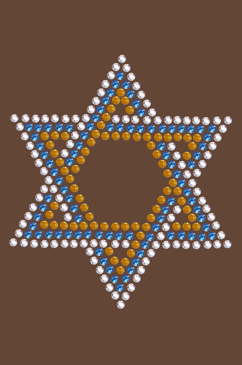 Star of David - Small (Blue, Silver, & Gold) - Women's T-shirt