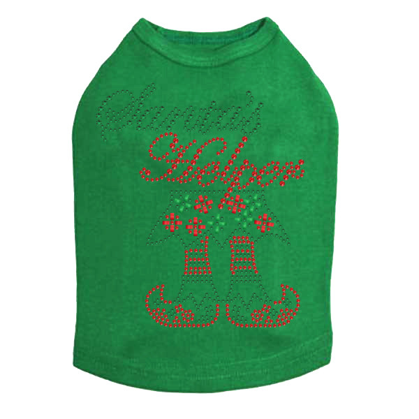 Santa's Helper - Kelly Green Dog Tank