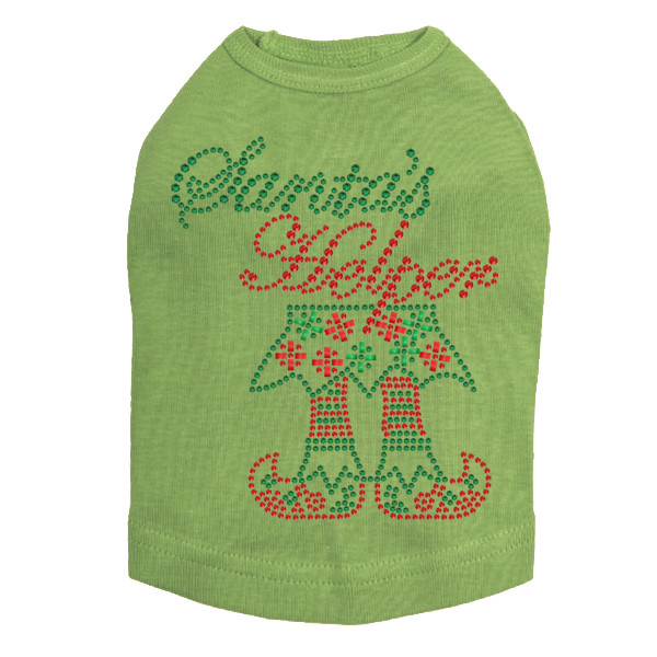 Santa's Helper - Lime Dog Tank