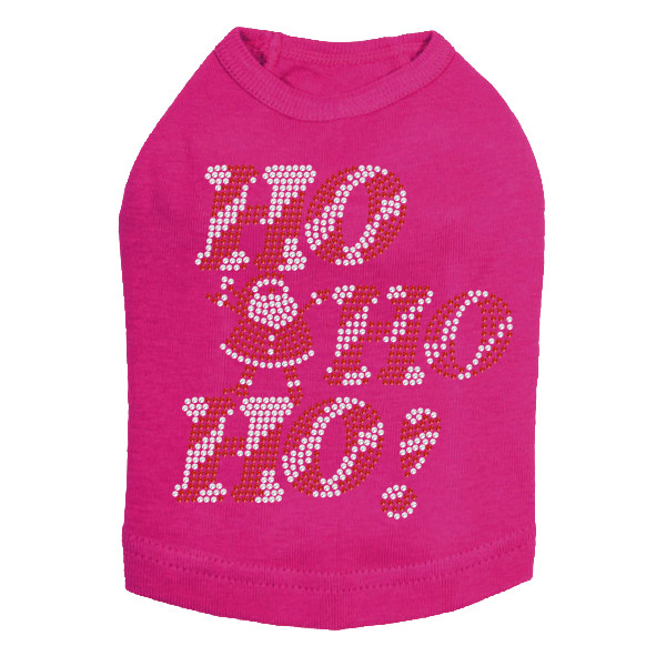 Ho Ho Ho Santa - Fuchsia Dog Tank