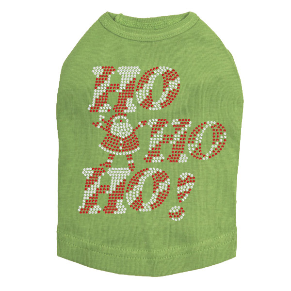 Ho Ho Ho Santa - Lime Dog Tank
