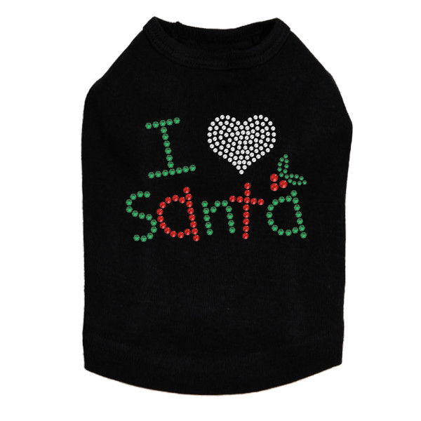 I Love Santa - Black Dog Tank