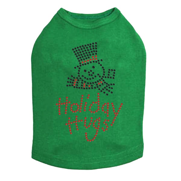 Holiday Hugs - Kelly Green Dog Tank