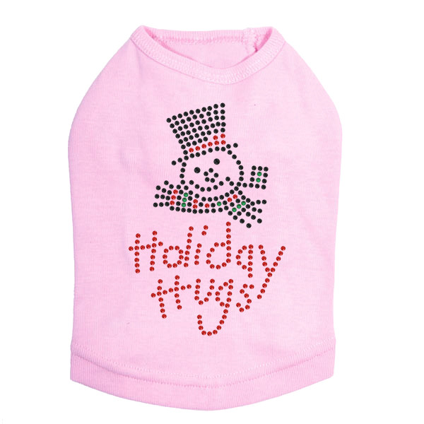 Holiday Hugs - Pink Dog Tank