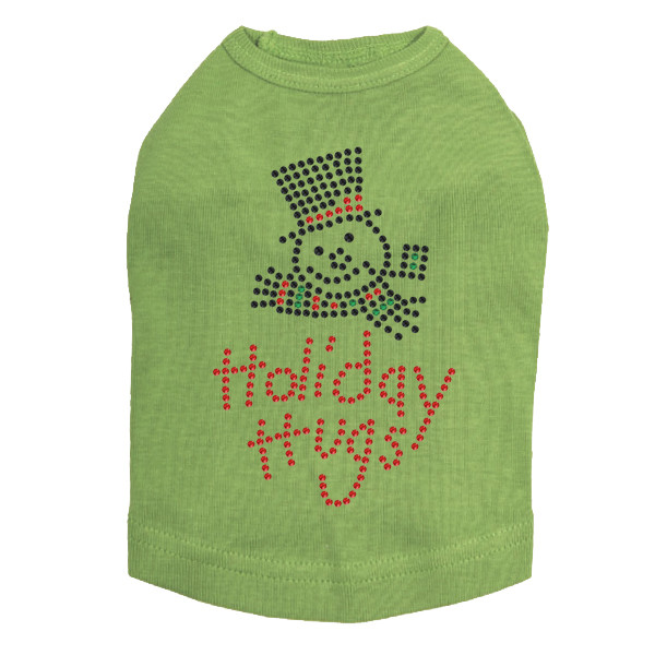 Holiday Hugs - Lime Dog Tank