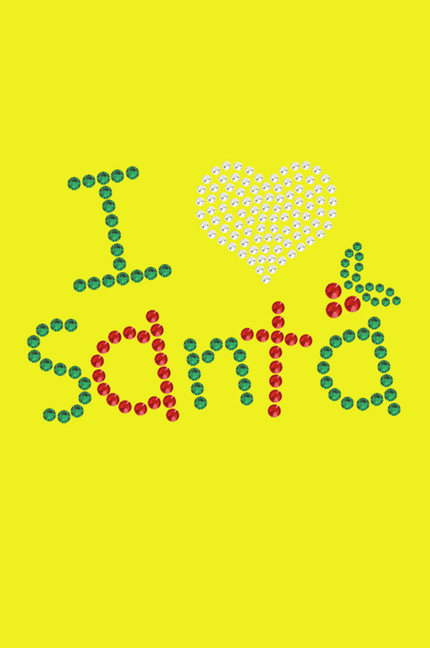 I Love Santa - Yellow Bandana