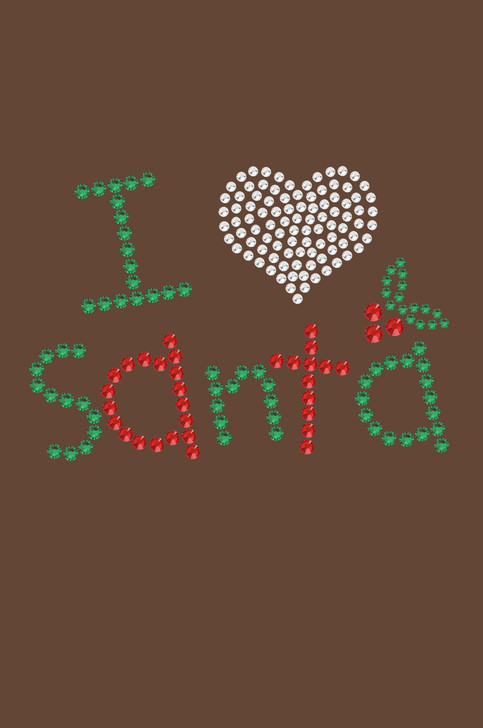 I Love Santa - Brown Bandana