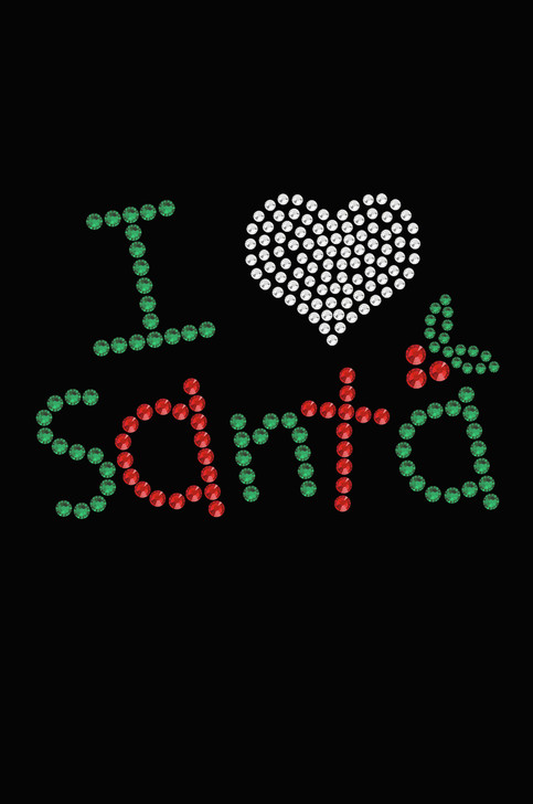 I Love Santa - Black Women's T-shirt