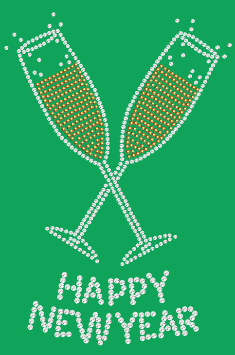 Happy New Year Champagne Glasses - Bandanna