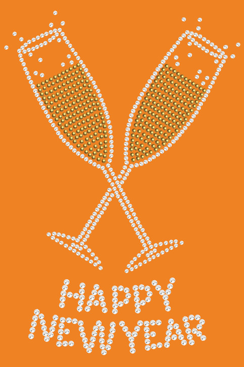 Happy New Year Champagne Glasses - Bandanna