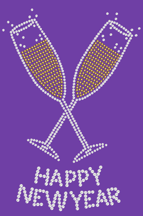 Happy New Year Champagne Glasses - Bandanna