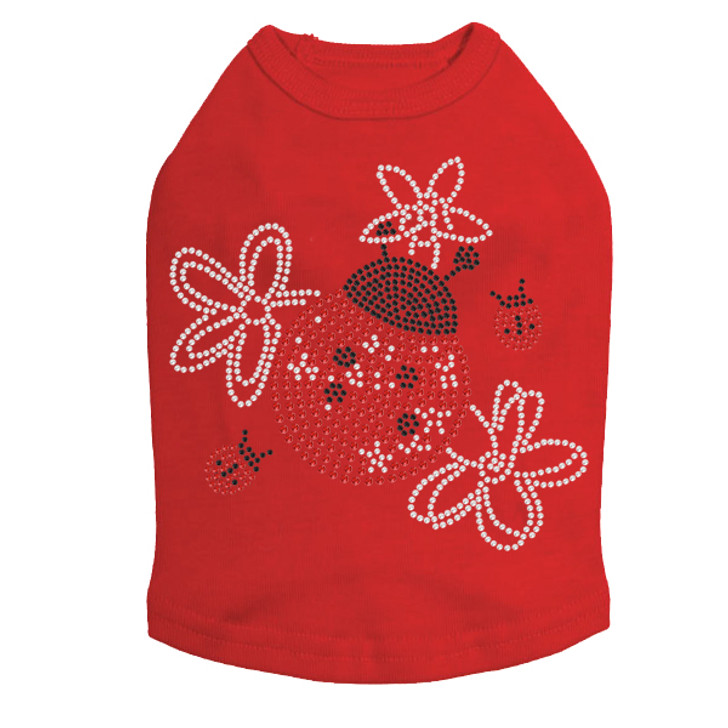 Large Lady Bug with Flowers dog tank for small and large dogs.