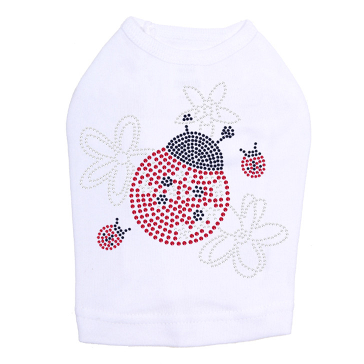 Large Lady Bug with Flowers dog tank for small and large dogs.