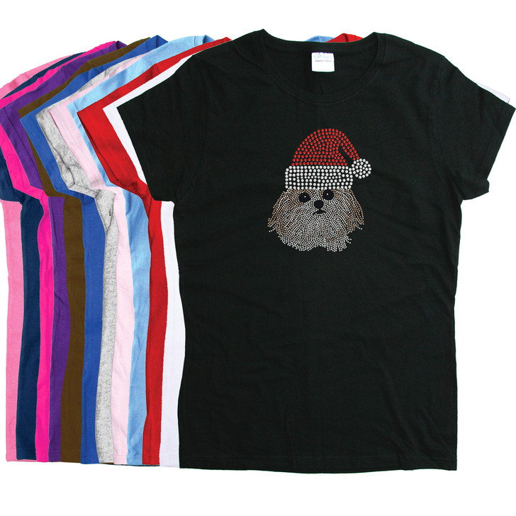 Shih Tzu with Santa Hat - Women's T-shirt