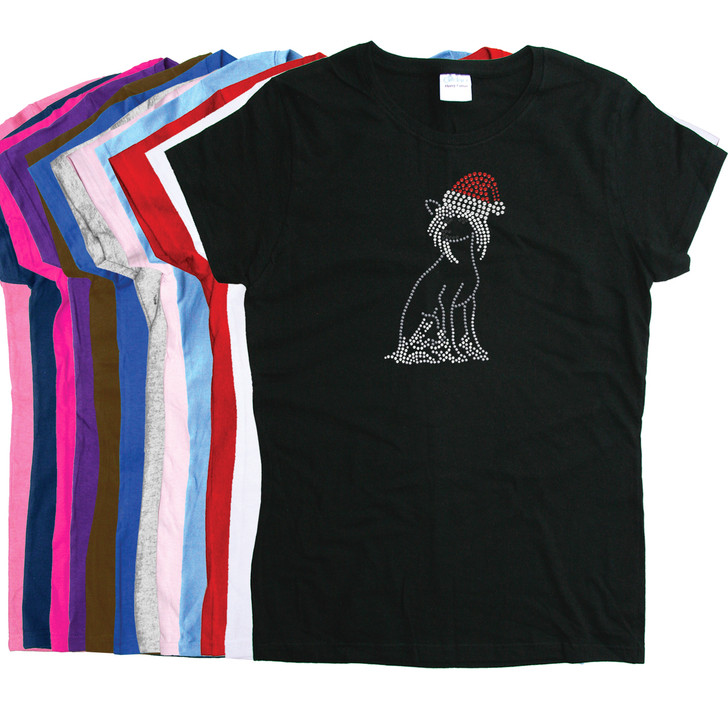 Chinese Crested with Santa Hat - Women's T-shirt