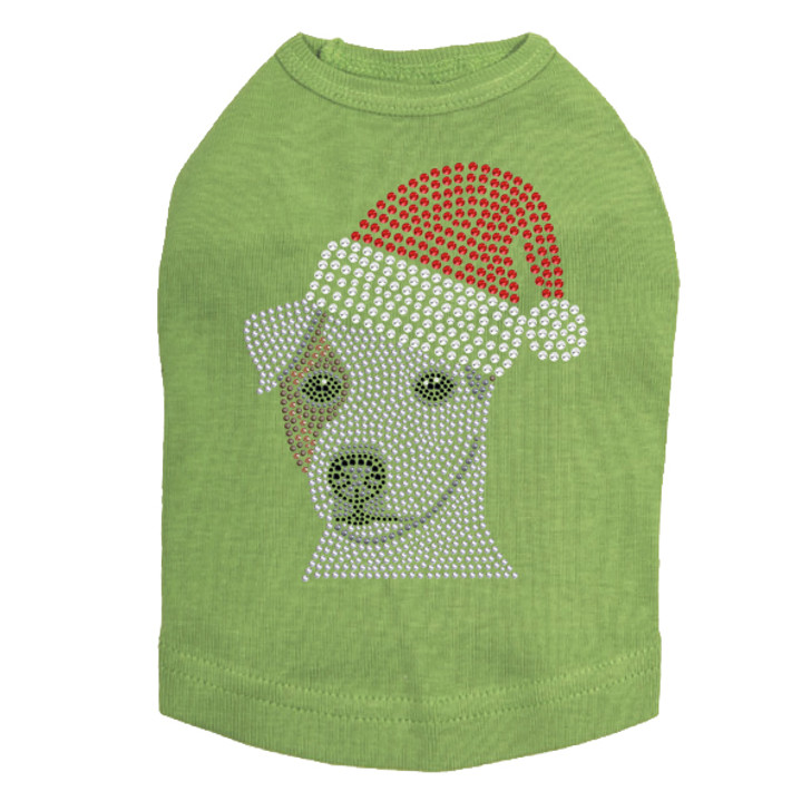 Jack Russell Terrier with Santa Hat Dog Tank