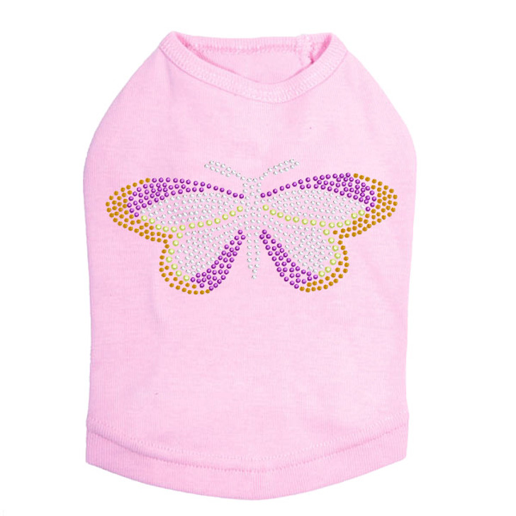 Magenta Butterfly dog tank for small and large dogs.