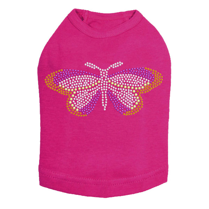 Magenta Butterfly dog tank for small and large dogs.