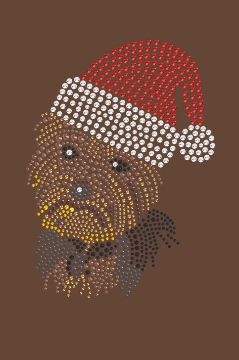 Yorkie Face # 1 with Santa Hat - Brown Women's T-shirt