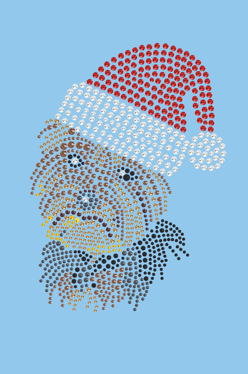 Yorkie Face # 1 with Santa Hat - Light Blue Women's T-shirt