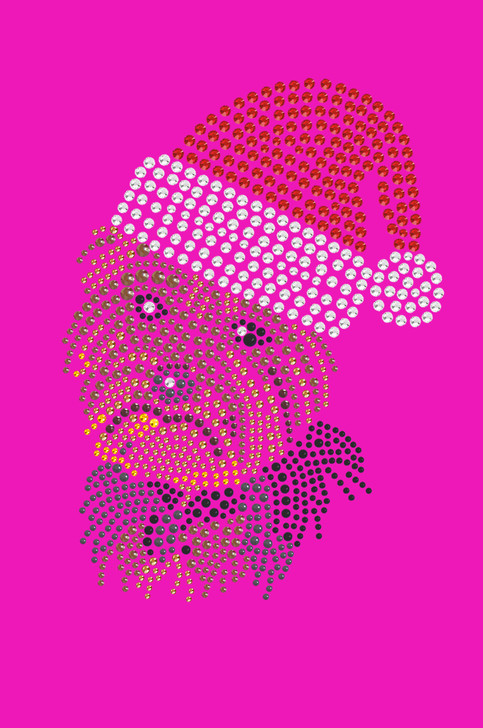 Yorkie Face # 1 with Santa Hat - Hot Pink Women's T-shirt