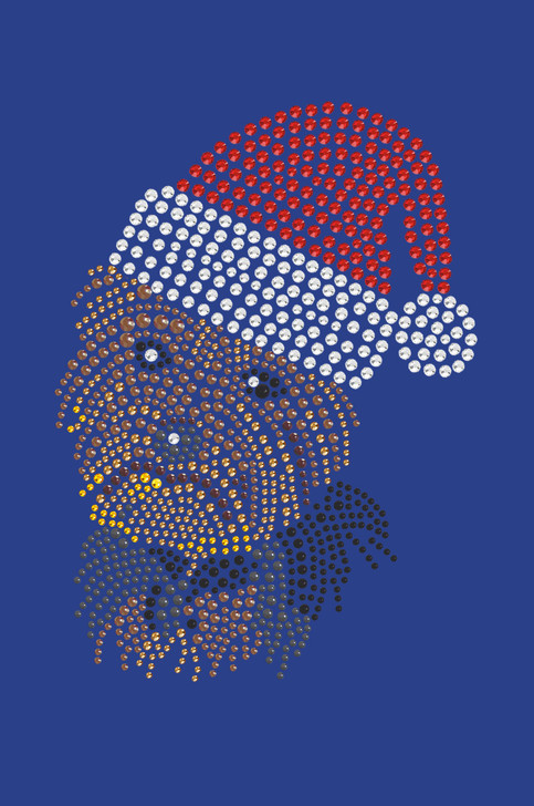 Yorkie Face # 1 with Santa Hat - Royal Blue Women's T-shirt