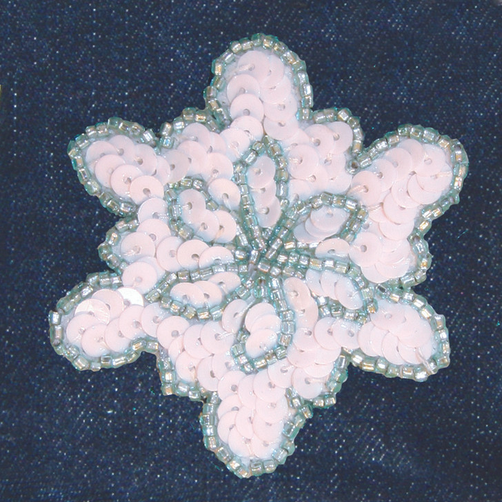 Sequin Snowflake attaches with Velcro to the Hollywood Vest.