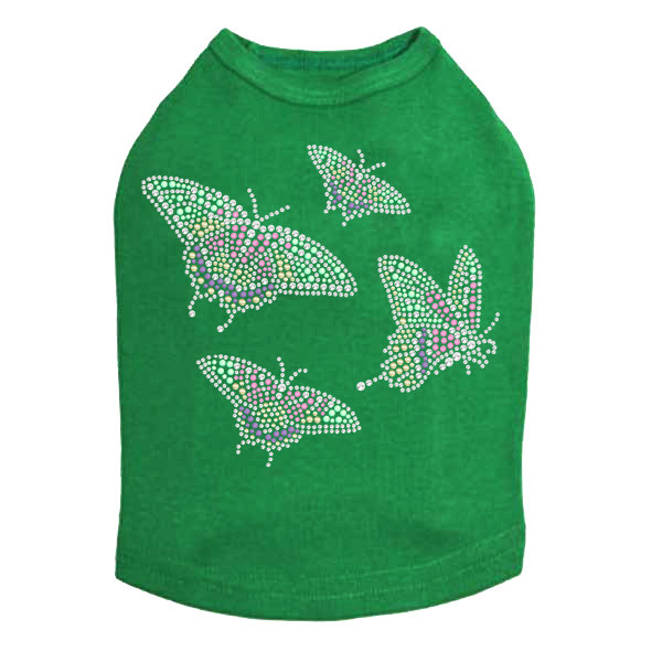 Pastel Butterflies dog tank for small and large dogs.