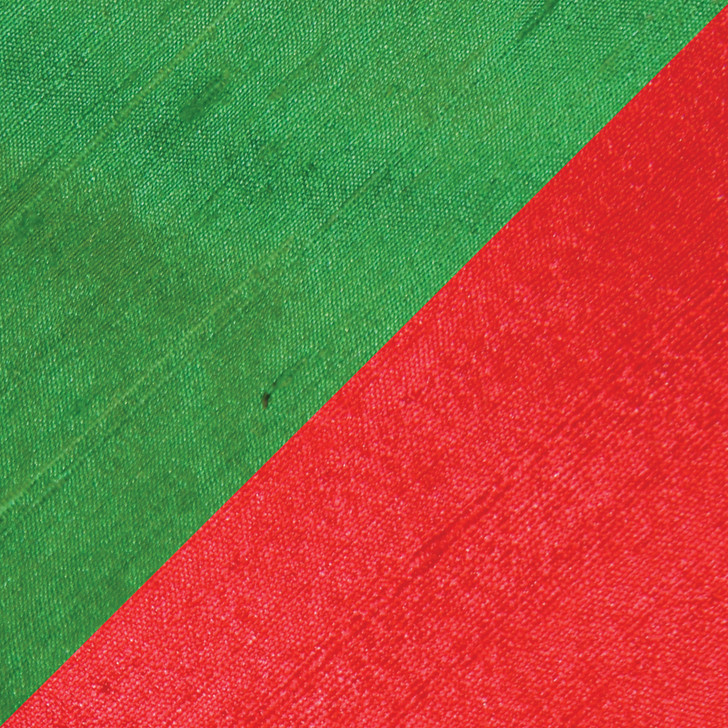 Red and Green silk tie.