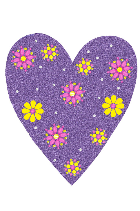 Purple Glitter Heart - Women's T-shirt