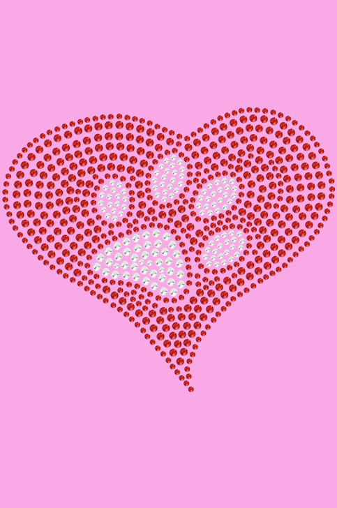 Red Heart with Paw #2 - Women's T-shirt