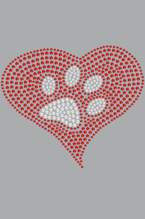 Red Heart with Paw #2 Bandanna