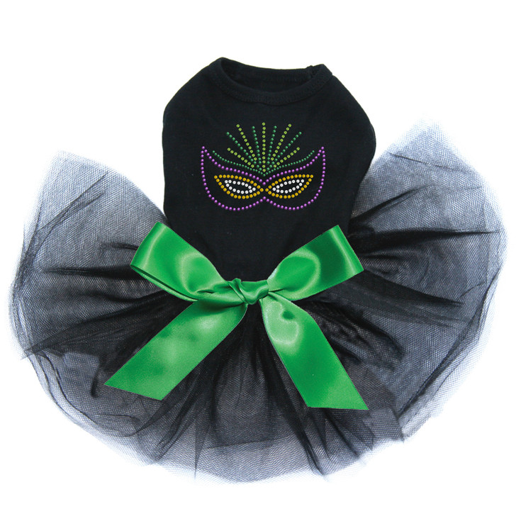 Mardi Gras mask dog tutu for large and small dogs.