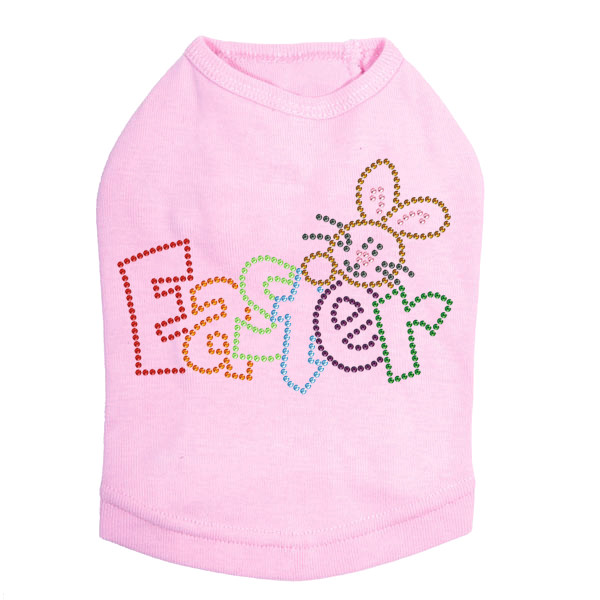 Easter with Bunny Rhinestone Dog Tank
