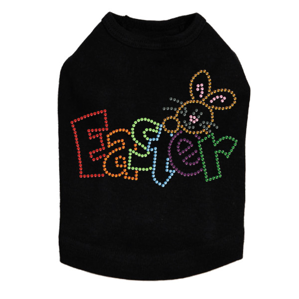 Easter with Bunny Rhinestone Dog Tank