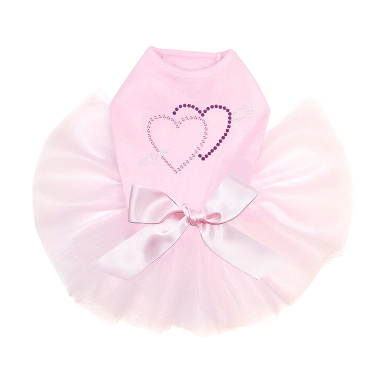 Pink & Purple Hearts with Arrow Pink Tutu for large and small dogs.