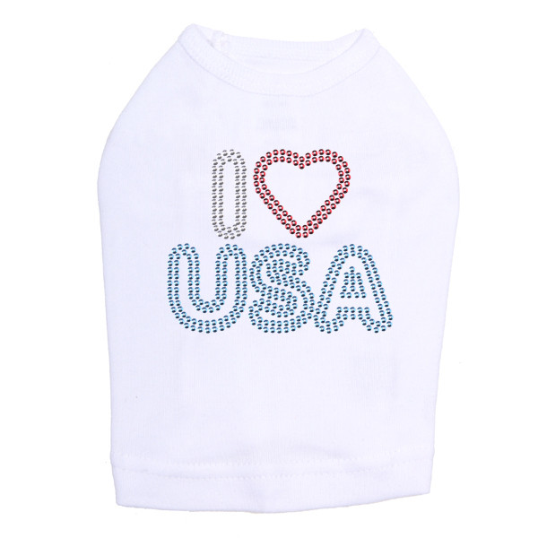 I Love USA #2- Dog Tank