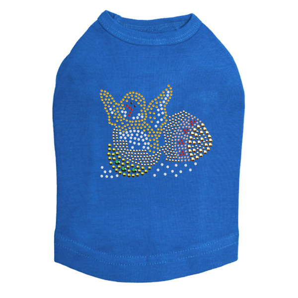 Easter Chick in Egg Rhinestone Dog Tank