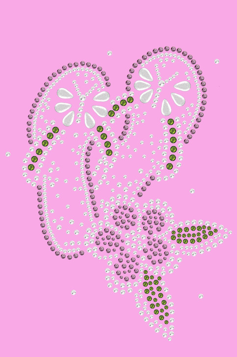 Pink Flip Flops with Flowers - Women's T-shirt
