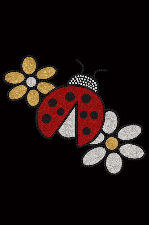 Glitter Ladybug & Daisies - Women's T-shirt