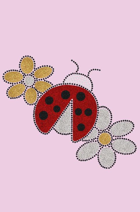 Glitter Ladybug & Daisies - Bandanna