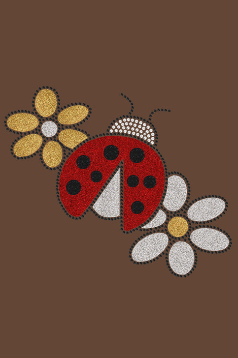 Glitter Ladybug & Daisies - Bandanna