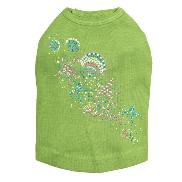 Sea Shells - Pastel dog tank for small and big dogs