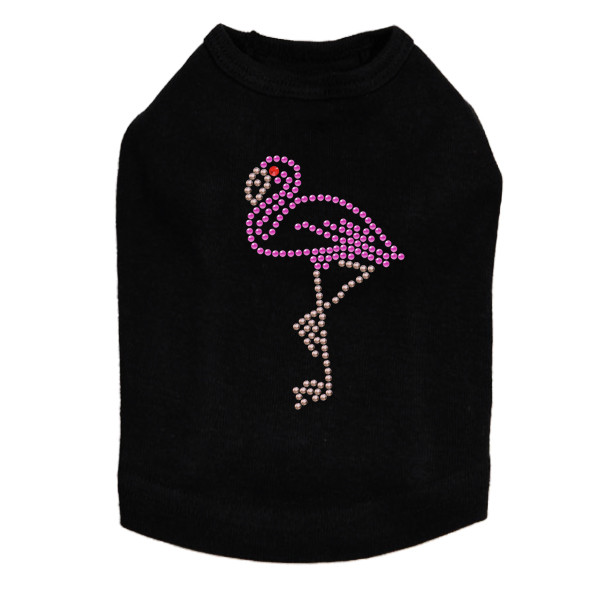 Pink Flamingo (Small) Rhinestone Dog Tank