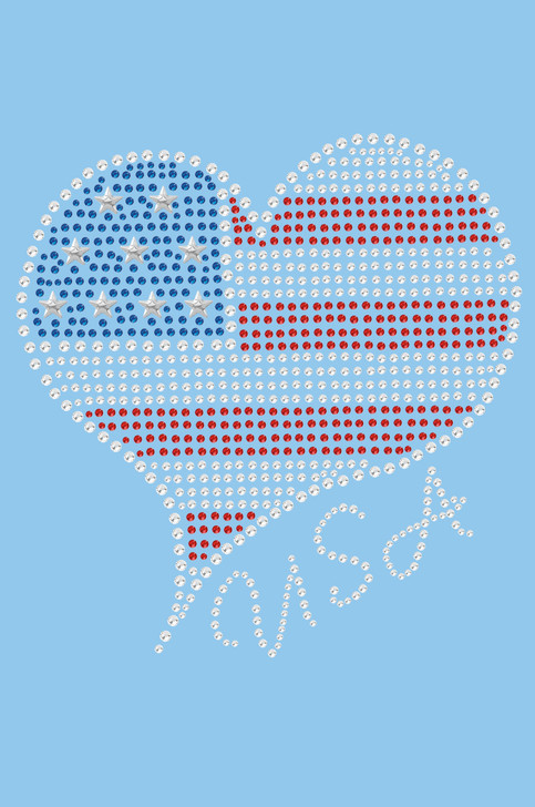 Patriotic American Heart #3 - Bandanna