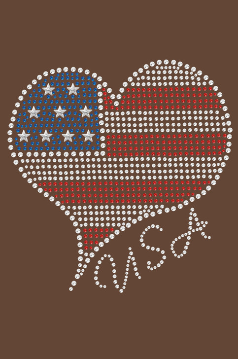 Patriotic American Heart #3 - Bandanna