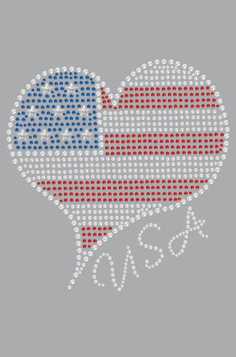 Patriotic American Heart #3 - Bandanna