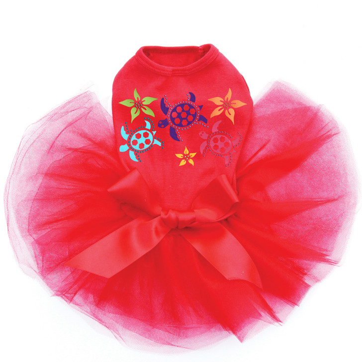 Satin Sea Turtles with Flowers Tutu for big and small dogs