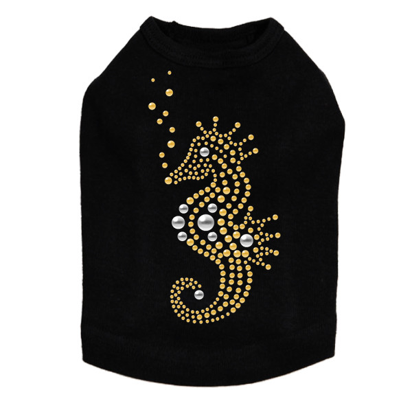 Seahorse (Nailhead) Rhinestone Dog Tank
